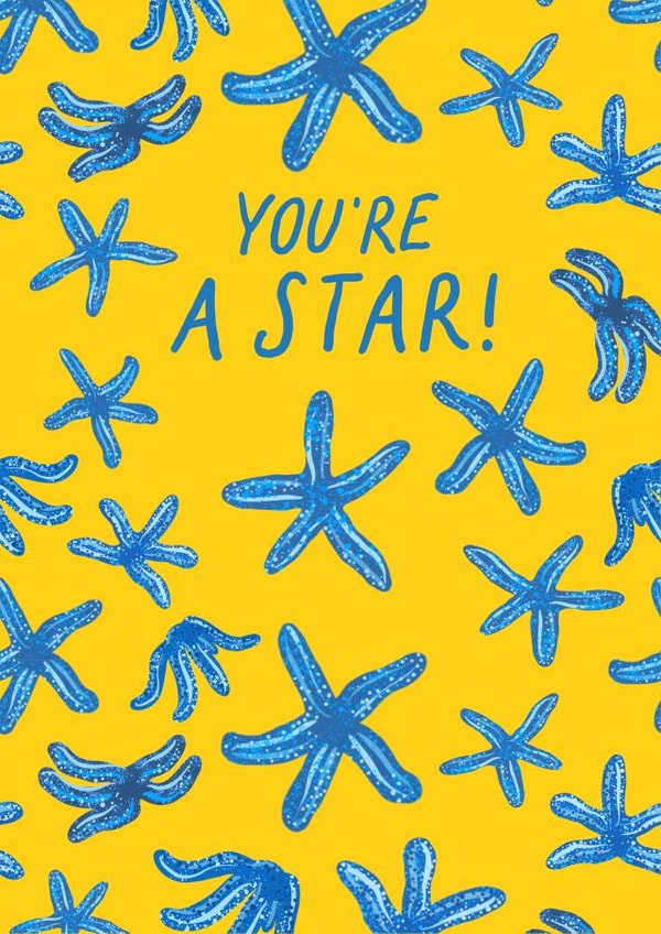 You’re a Star Starfish Card created by Salty Siren Studios 