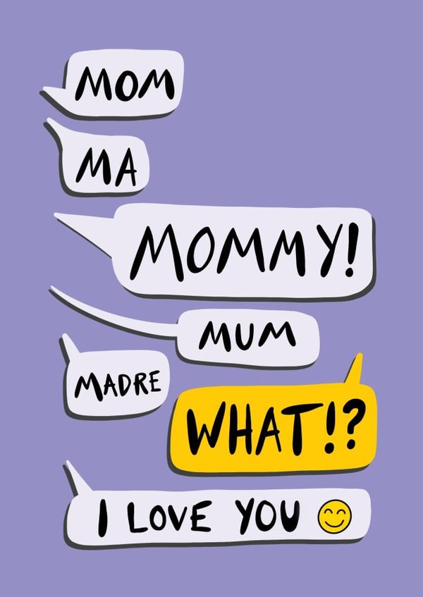Mom Mum Ma Funny Birthday Card created by Sleazy Greetings