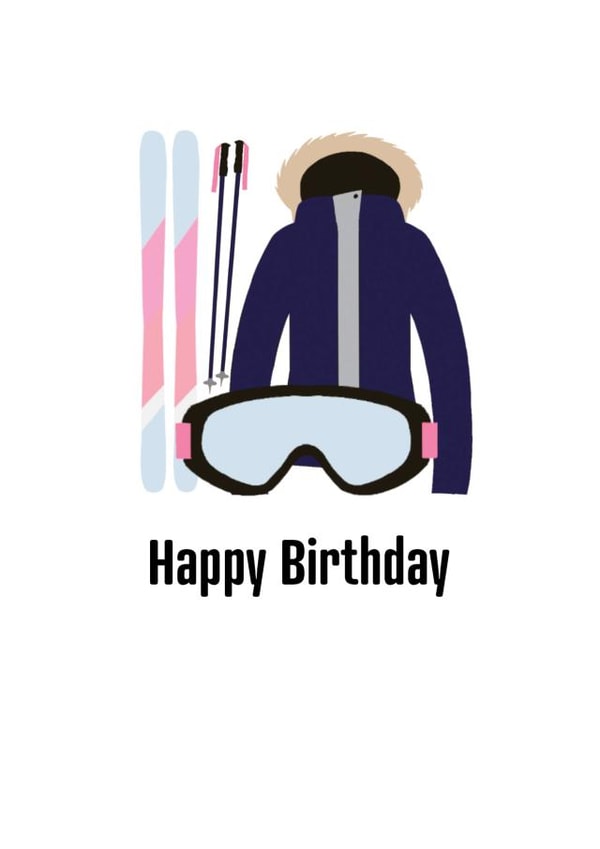 Skiing Birthday Card created by Little Takeover