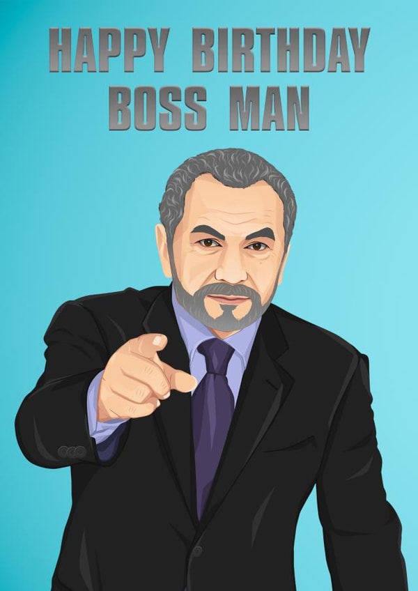 Alan Sugar Boss Man Birthday Card created by CallysGifts