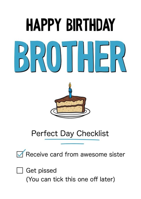 Funny Happy Birthday Card for Brother created by The Merry Giraffe