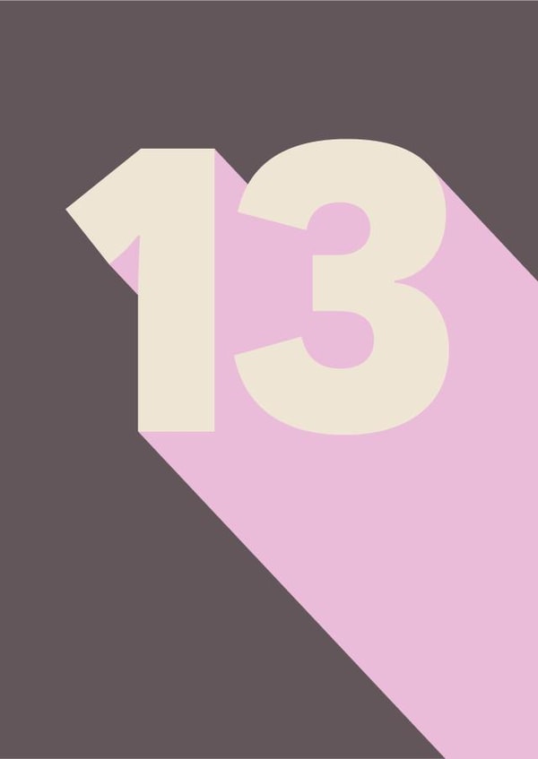 Modern 13th Birthday Card created by Amy Munro