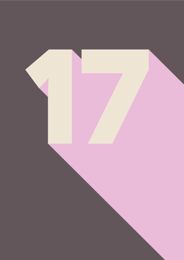 Bright and Bold 17th Birthday Card 1001 created by Amy Munro