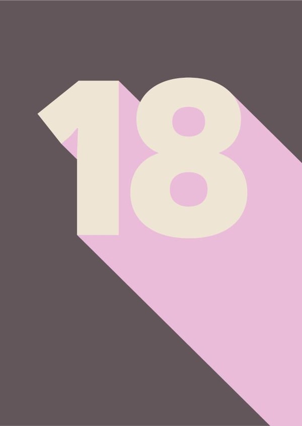 Bright and Bold 18th Birthday Card 1001 created by Amy Munro