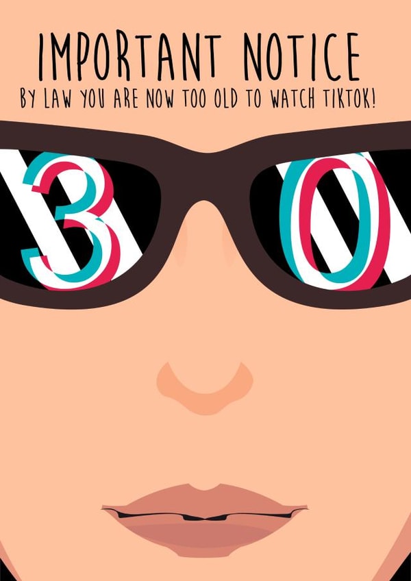 TikTok 30th Birthday Card created by Rosewood Design