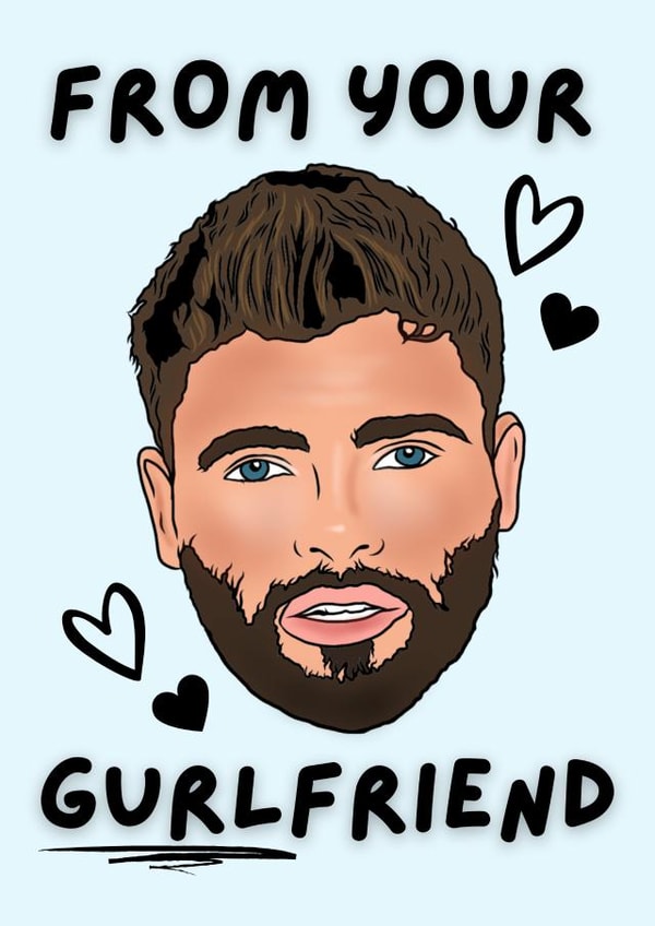 Love Island Girlfriend card created by Keepseyshop