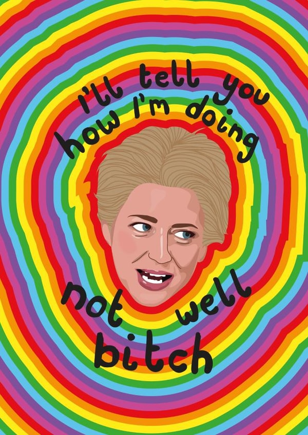 Real Housewives Dorinda 'Get Well Soon' Card created by PonyChops