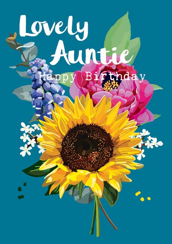 Lovely Auntie Happy Birthday Card created by Sarah Kelleher