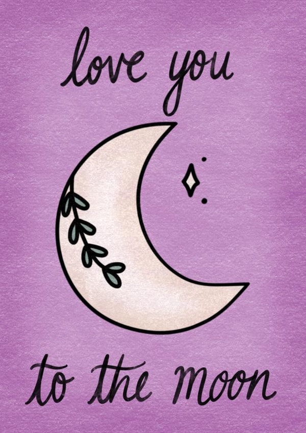 Love You To The Moon Witchy Card created by Emily Underworld