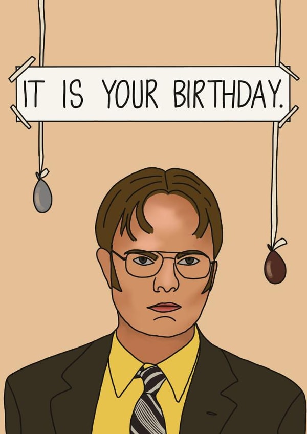Dwight Schrute birthday card created by Simply Fe