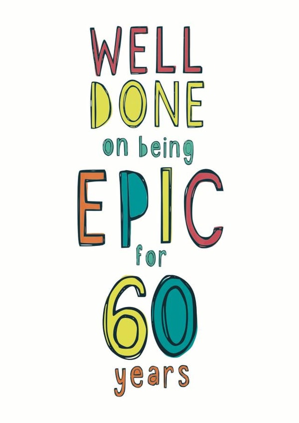 60th Birthday Card created by Anna Treliving Design