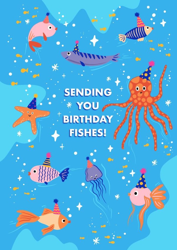 Birthday Fishes Birthday Card created by Elba Able