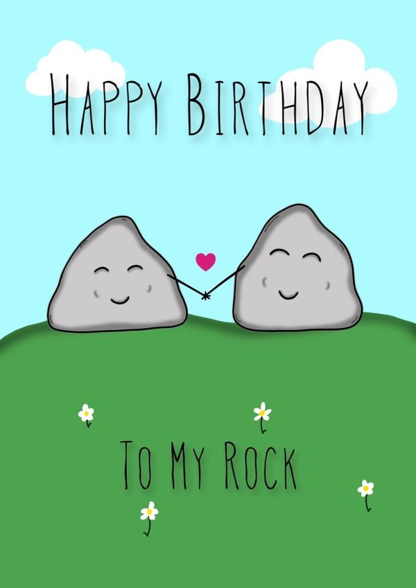 To my rock, birthday card created by Jaime Talbot