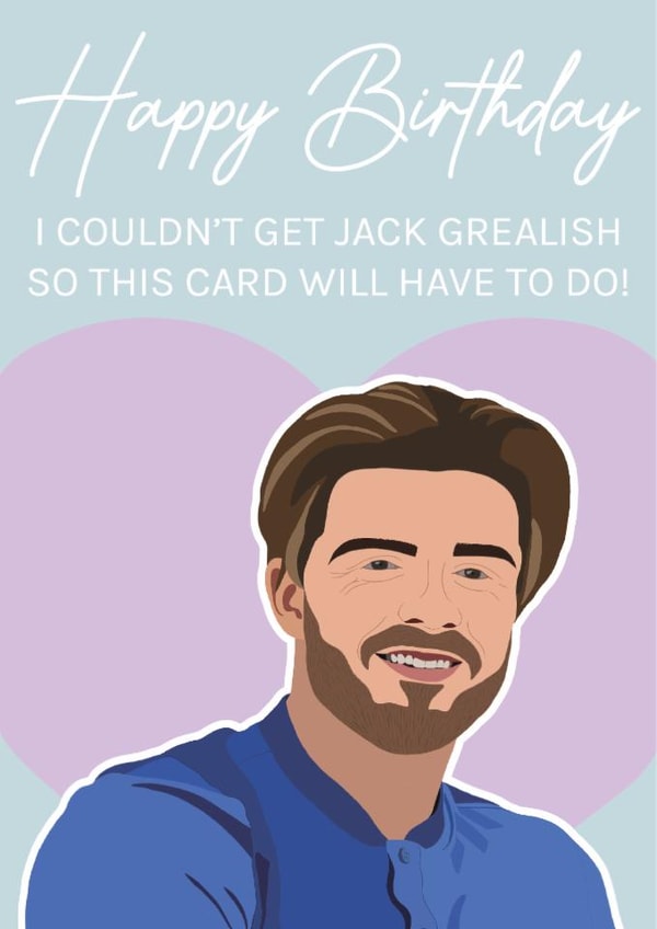 Jack Grealish Birthday Card created by Blush Boulevard