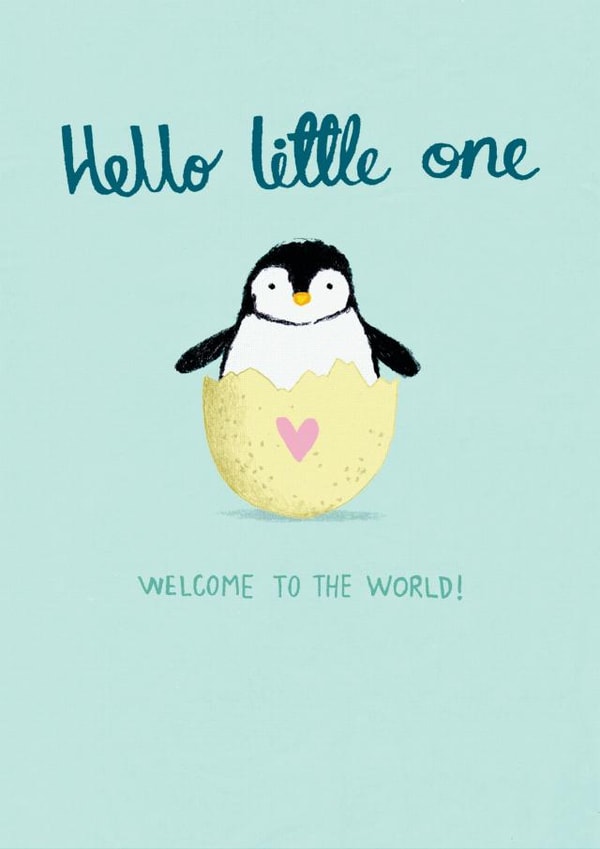 Little Penguin New Baby Welcome created by Pencilface