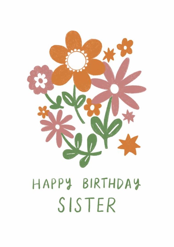 70s Birthday Flowers for Sister created by Jessica Woodhouse