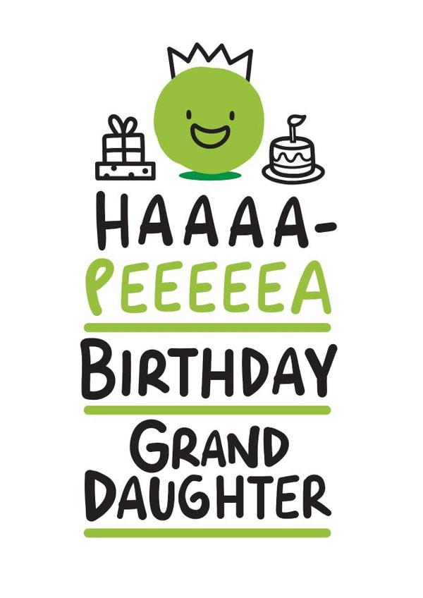 Ha-Pea Birthday Granddaughter created by Conor Rawson