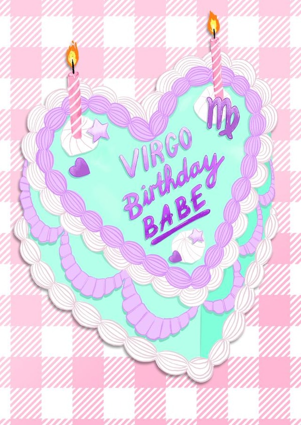 Horroscope Virgo Happy Birthday Cake created by The Stylist Illustrates