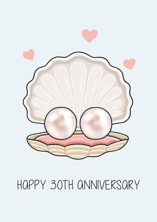 Happy 30th Anniversary Card Pearl created by Creaternet