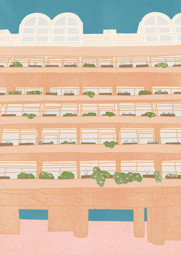 Barbican Estate Greetings Card created by Georgia Ropek