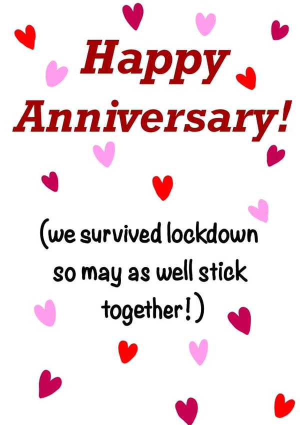 Anniversary lockdown survival created by Lydia Rose Designs