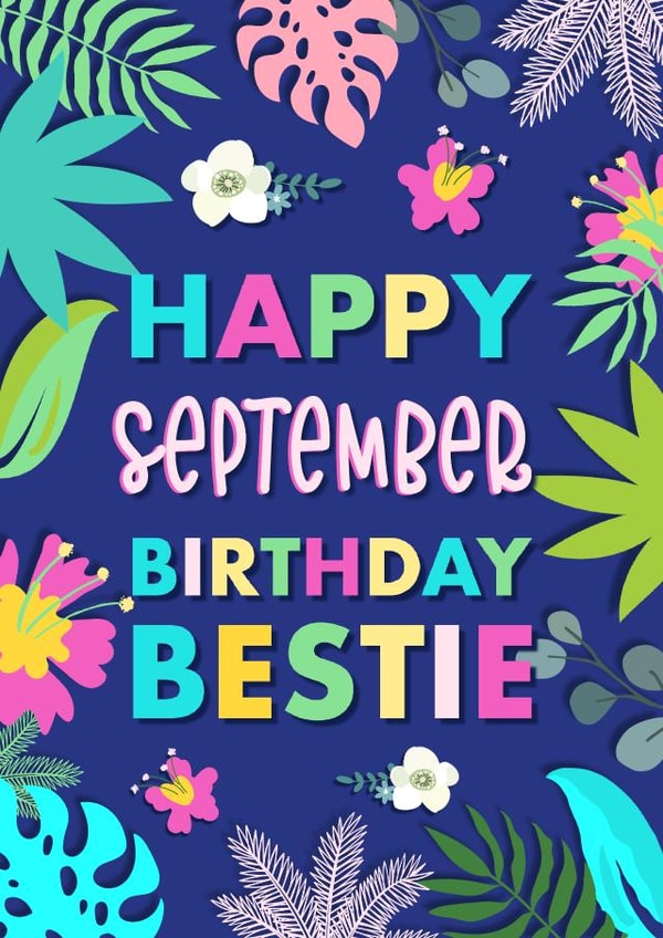 Happy September Birthday Bestie created by Little Cat Creates