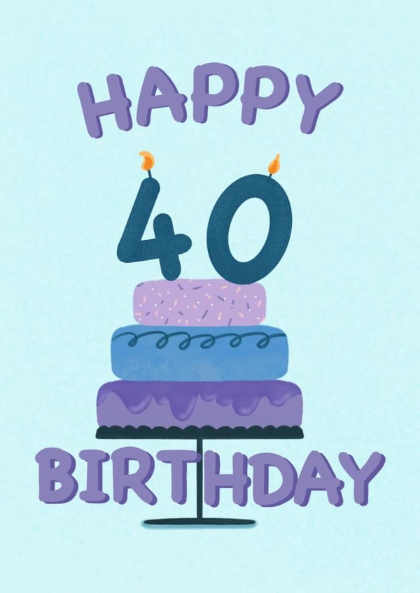 Happy 40th birthday created by Spring of colors