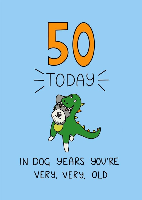 Happy 50th birthday created by Schnauzer Scribbles