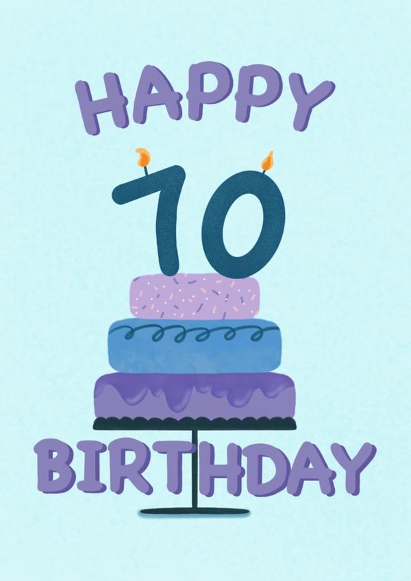 Happy 70th birthday cake created by Spring of colors