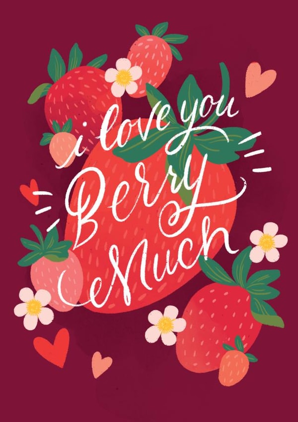 I love You Berry Much created by Paper Raven Co.