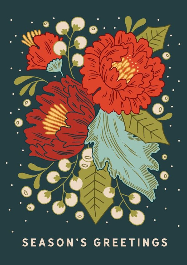 Festive Florals created by Paper Raven Co.