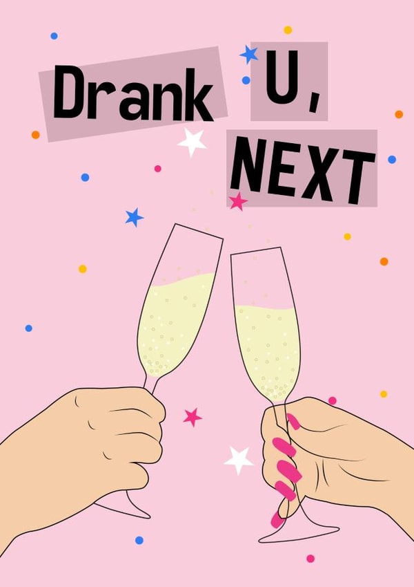 Fun Champagne toast card created by Jasmine  Violet