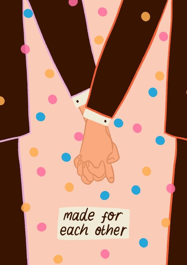 Made For Each Other - LGBTQ Wedding Card created by Emmy Lupin Studio 
