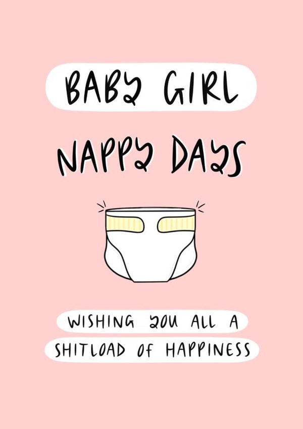 Nappy Days Baby Girl Card created by Muses & May