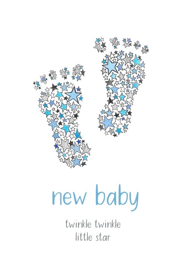 Twinkle Twinkle Little Star New Baby Boy card created by Maddy Bennett
