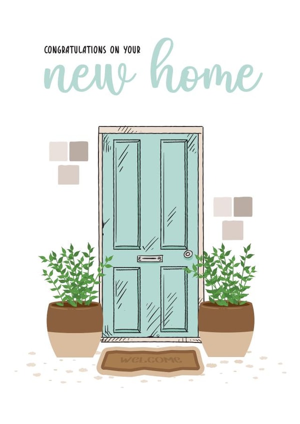 Classic New Home Card - Front Door - Congratulations On Your New Home created by Michael Cutler