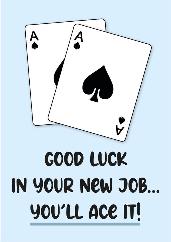 Good luck in your new job created by Michael Cutler