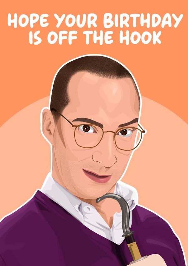 Off the Hook Buster Bluth Arrested Development Birthday Card created by Pink + Pip