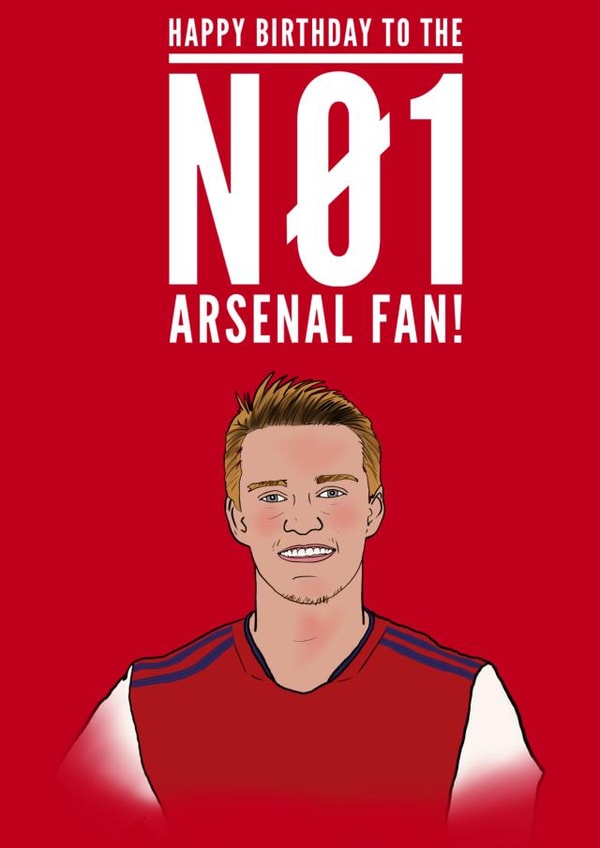 Martin Odegaard Birthday Card created by Elgo Designs