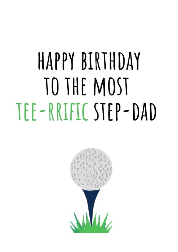 Step dad birthday card golf created by Amy (Hedgecards)