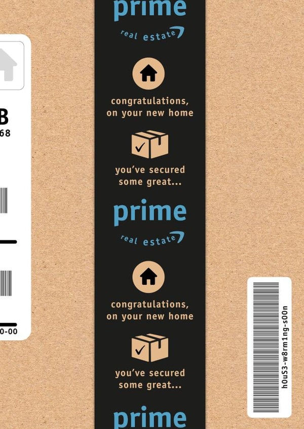 Funny Amazon Prime New Home Card - Prime Real Estate created by Cards from Designers