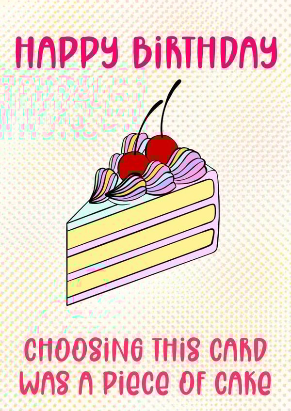Happy birthday…Choosing this card was a piece of cake created by Lizzie’s Loving Designs