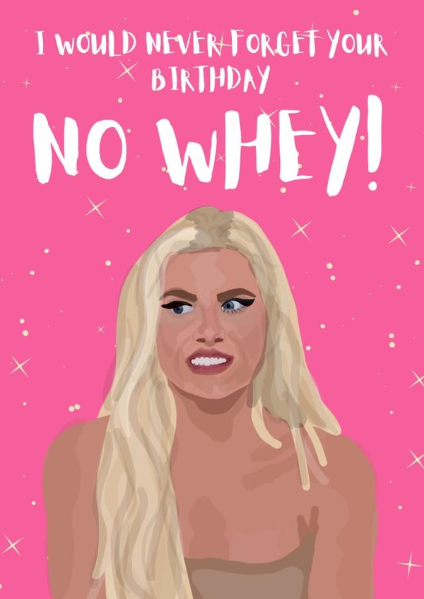 Funny Chloe Love Island No Whey Card  created by Lucy Digital Designs