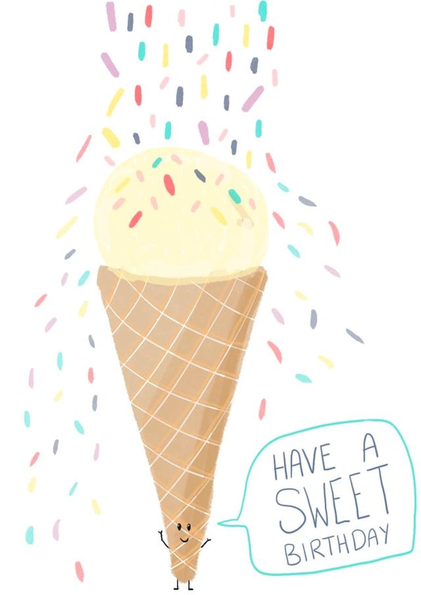 Sweet birthday Ice Cream Sprinkles created by Picoloco Studio