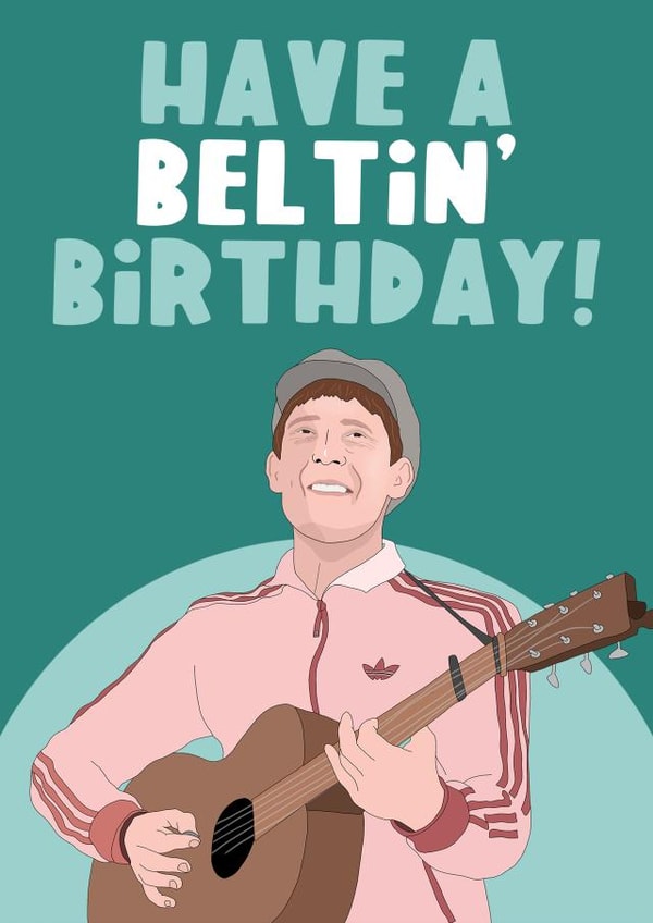 Gerry Cinnamon Birthday Card created by The Foxy Lemon Co.
