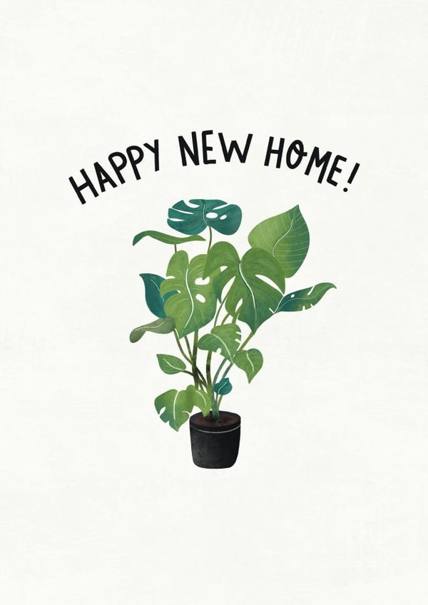 New Home Monstera Plant created by @pepperpeachillustrations