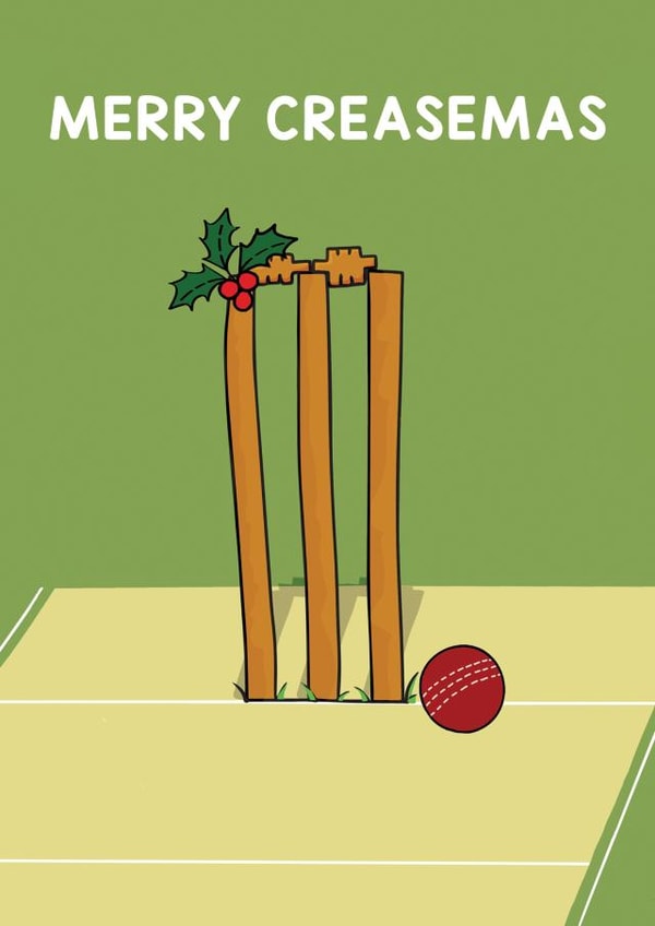 Funny Cricket Christmas Card created by Of Life & Lemons Ltd.