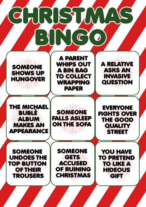 Christmas Bingo Card created by Pink + Pip