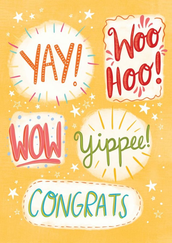 Yay, Woo Hoo, Congrats! created by Fox Card Co