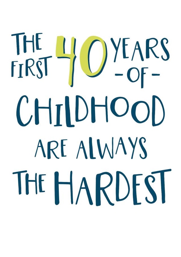 First 40 Years Birthday Card  created by Wink Design - Michelle Roberts